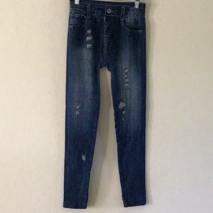 **3 for $12**ShoSho leggings, distressed jean look